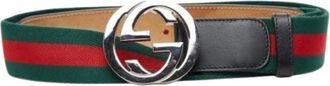 Gucci Pre-owned Belts, male, Multicolor, Size: ONE SIZE Pre-owned Canvas Belt