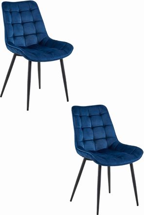 OEM Silla Bera - Terciopelo Azul Marino / Patas Negras X 2