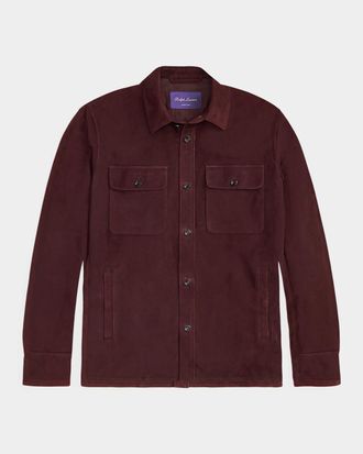 Ralph Lauren Purple Label Calloway Suede Shirt Jacket