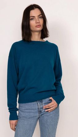 Kathryn McCarron Naomi Boyfriend Fit Sweater In Peacockvariant
