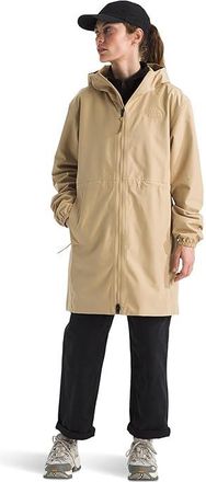 The North Face Daybreak Mid Rain Parka Womens Coat Khaki Stone : 2XL, Polyester