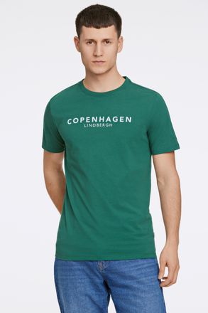 Lindbergh T-Shirt LINDBERGH, Herren, Gr. S, gr&uuml;n (gr&uuml;n cash), Single Jersey, Obermaterial: 100% Baumwolle, relaxed fit normal, Rundhals, Shirts T-Shirt, mit Log
