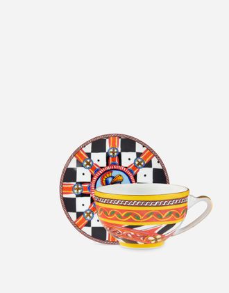 Dolce & Gabbana Porcelain Tea Set - Tea Cups Multicolor Onesize