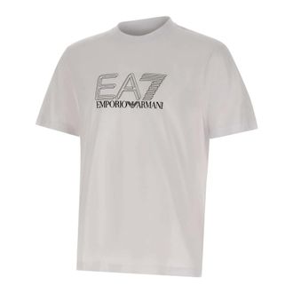 Emporio Armani T-Shirts, male, White, Size: 2XL Visibility Cotton-Jersey T-Shirt