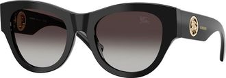 Burberry BE4491F Asian Fit 30018G Womens Sunglasses Black Size 52