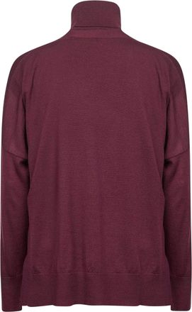 Blanca Vita Womens Knit Twin Set Burgundy Virgin Wool Trouser Suits