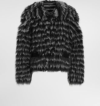 Dolce & Gabbana Fur-effect Knit Cardigan - Man Sweaters And Cardigans Multi-colored S