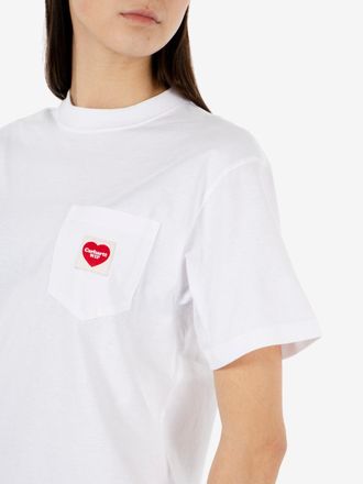 Carhartt Work in Progress W S/S Pocket Heart T-Shirt White/Red