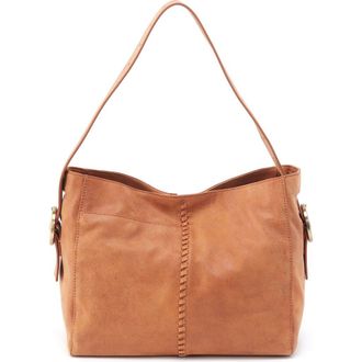 Hobo Render Leather Shoulder Bag in Whiskey at Nordstrom