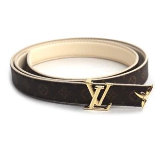 Louis Vuitton Pre-owned Pretty LV Monogram Leather Belt - female - Louis Vuitton Vintage - Vintage Belts - Brown - ONE SIZE - Pre-owned