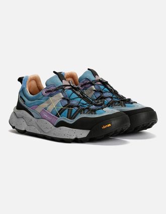 Flower Mountain Womens Flower Mountain Iwano Suede/Nylon Black/Blue Trainers - Multi - Size: UK 7.5 / eu 41 / us m8 - w9.5