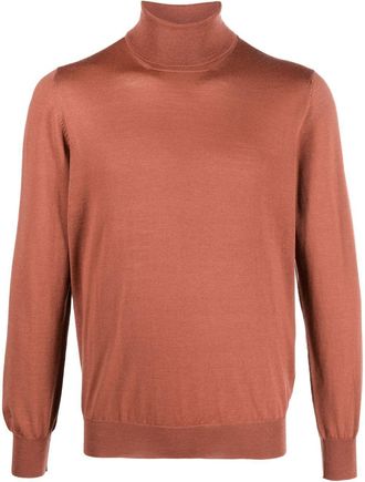 Lardini roll neck wool sweatshirt - men - Wool - 48 - Red
