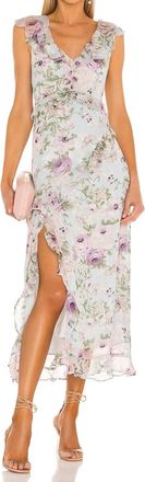 Astr Tempest Dress In Ivory Lilac Floral
