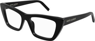 Saint Laurent Mica Optisch Montuur - unisex - Brillen - Zwart - 53 MM - Accessoires