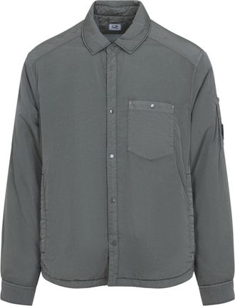 C.P. Company Mens Chrome-r Padded Overshirt - Grey Nylon - Size Small
