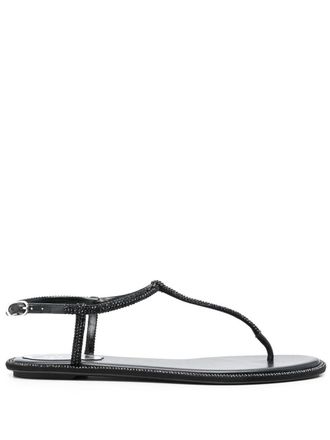 Rene Caovilla open-toe 13mm leather sandals - Black