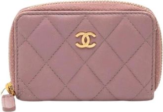 Chanel Pre-owned Wallets, female, Purple, Size: ONE SIZE Pre-owned Leather Wallet