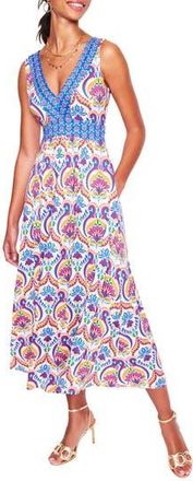 Boden Olympia Medallion Print Sleeveless Jersey Maxi Dress in Multi, Ornamental Floral at Nordstrom Rack, Size 4