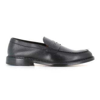 Doucal's Loafers, male, Black, Size: 10 1/2 US Leather Loafer