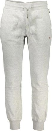 Napapijri Grijze Katoenen Straight-Leg Broek - Heren - Sweatpants - Grijs - 3XL - Katoen - Broeken