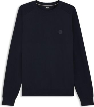 BOSS Cotton sweater with Double B monogram
