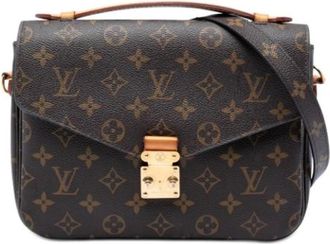 Louis Vuitton Pre-owned Pochette Metis - Dames - Vintage Handtas - Bruin - ONE Size - Leer - Vintage
