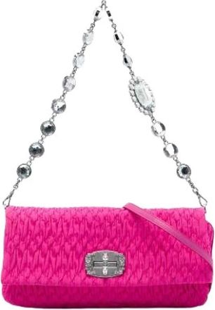 Miu Miu Borsa a mano in nylon trapuntato Pre-owned - - Pre-owned - Donna - Rosa - ONE SIZE
