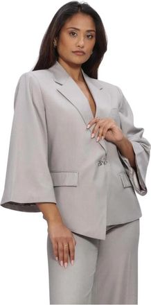 Copenhagen Muse Cmtenna Blazer - Dames - Blazers - Grijs - M - Leer - Jassen