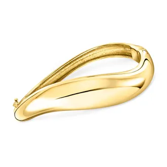 Ross-Simons 18kt Gold Over Sterling Sculptural Bangle Bracelet