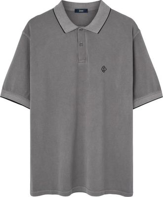 Herno Polo Herno Basic - Heren - Polos - Grijs - XL - Katoen - Tops
