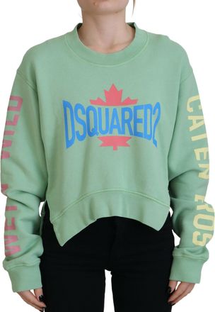 Dsquared2 Dsquared&sup2; Logo Printed Crew Neck Long Sleeve Womens Sweater (Pre-Owned)