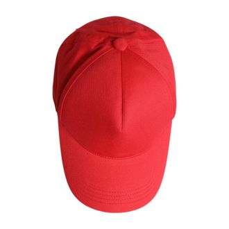 Dolce & Gabbana Baseballpet met gezichtsbedekking - Dames - Petten - Rood - ONE Size - Katoen - Accessoires