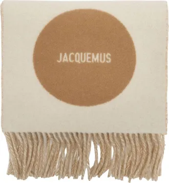Jacquemus Womens Scarf Beige Wool