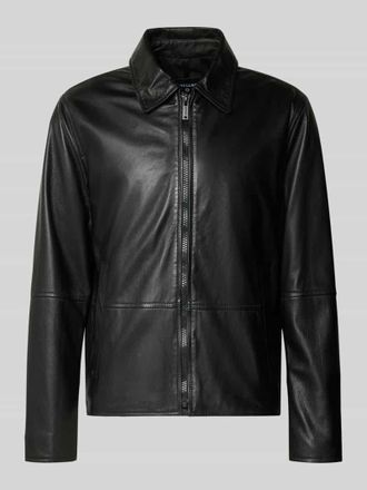 Strellson Regular Fit Lederjacke aus echtem Lammleder Modell KELLAN-S in Black, Gr&ouml;&szlig;e 48