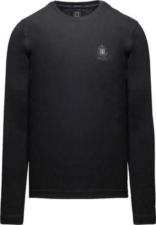 Aeronautica Ts 2468Uj 00703 Long Sleeve T-shirt - Heren - Longsleeves - Zwart - 4XL - Katoen - Tops