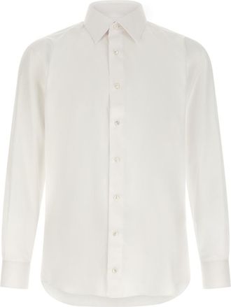 Brioni White Regular Solid Shirt