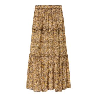 Isabel Marant Floral Voile Maxi Skirt - female - Marant &eacute;toile - Maxi Skirts - Beige - S - Skirts