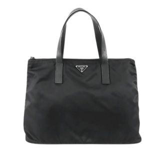 Prada Pre-owned Tote Bags, female, Black, Size: ONE SIZE Pre-owned Leather prada-bags