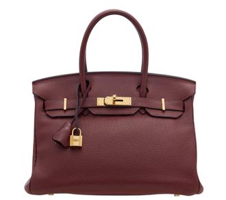 Herm&egrave;s Herm&egrave;s Birkin 30 cm in Rouge with Gold Hardware