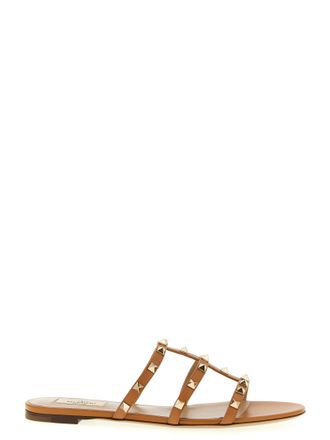 Valentino Garavani Rockstud Sandali Beige-Donna