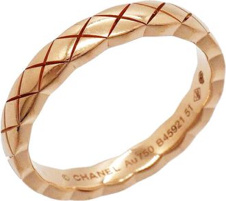 Chanel Pink Gold (18K) Band Ring (Pre-Owned)