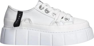 INUIKII Schoenen, Dames, Wit, 39 EU, Leer, Matilda Lage Sneaker