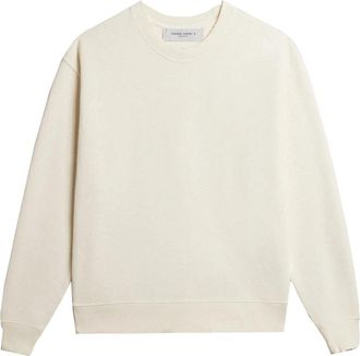 Golden Goose Crewneck Sweatshirt With Reverse Logo - Dames - Sweatshirts - Wit - S - Katoen - Hoodies & sweatvesten