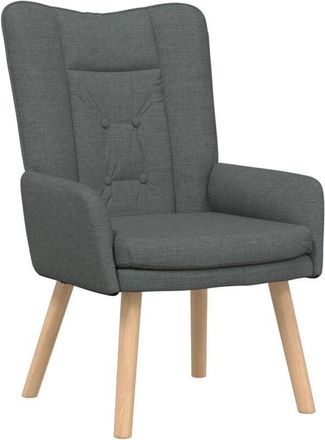 vidaXL Relaxing Chair Dark grey 63 x 67 x 94 cm Fabric Vidaxl