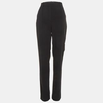 Elisabetta Franchi Black Crepe Trousers