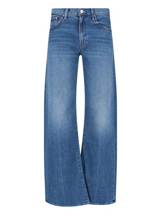 Mother Straight-Leg Jeans with Mid-Rise Waist and Timeless Wash
