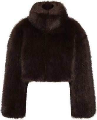 Rotate Faux Fur & Shearling Jassen - Dames - Jassen - Bruin - S/M - Jassen