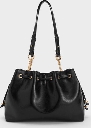 Charles & Keith Moxie Drawstring Bucket Bag
