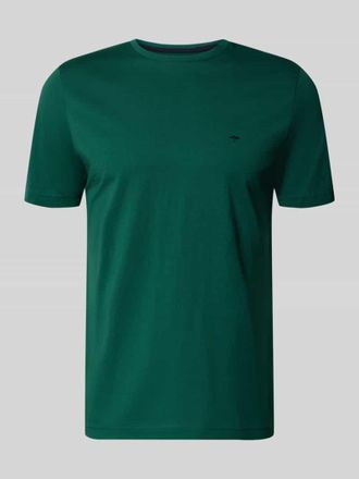 Fynch-Hatton Fynch-Hatton T-Shirt mit Rundhalsausschnitt und Label-Stitching in Dunkelgruen, Gr&ouml;&szlig;e 3XL