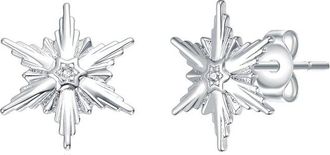 Rachel Glauber Plated Cz Star Earrings
